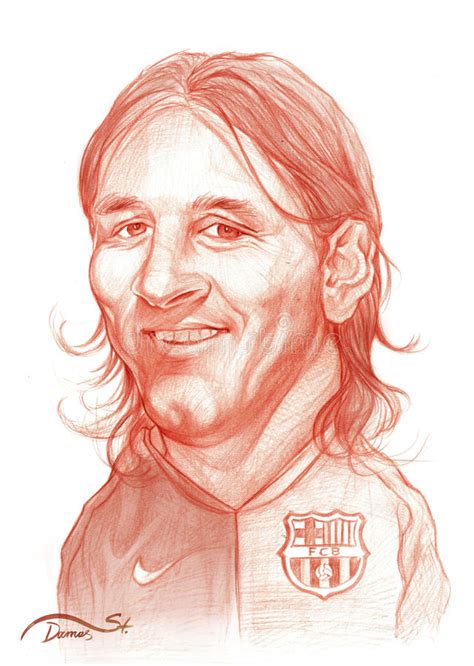 Lionel messi, 33, from argentina fc barcelona, since 2005 right winger market value: De Schets Van De Karikatuur Van Messi Van Lionel Redactionele Foto - Illustratie bestaande uit ...