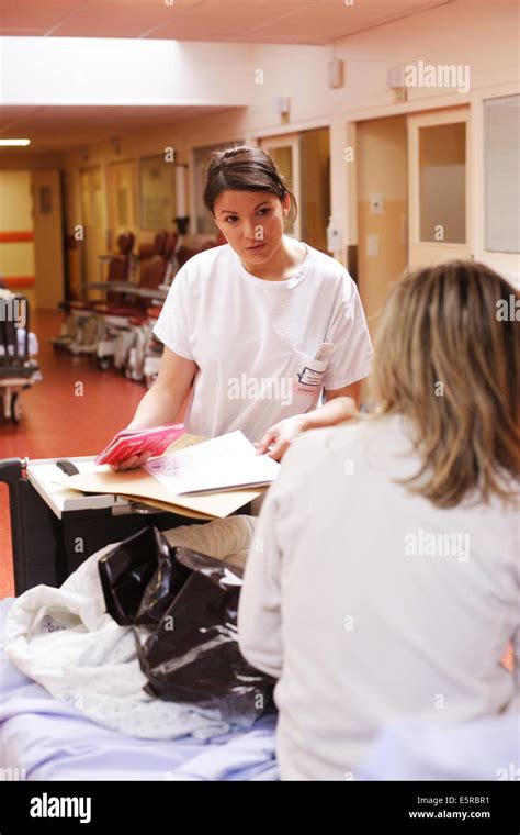 Nurse Talking With A Patient At The Emergency Department Limoges