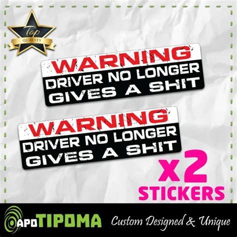Warning Joke Funny Bumper Sticker Vinyl Decal Jdm Car Truck Vehicle