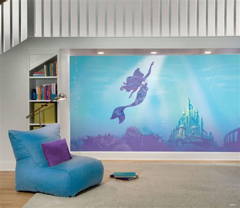 The Little Mermaid Under The Sea Peel And Stick Wall Mural Us Wall Decor