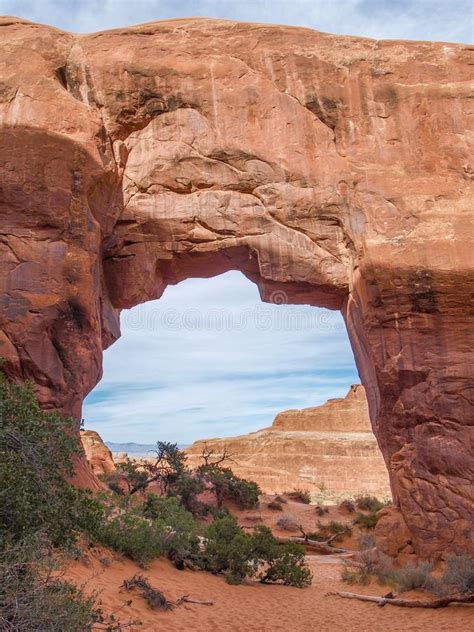 Pine Tree Arch At Arches National Park In Utah Stock Photo Image Of