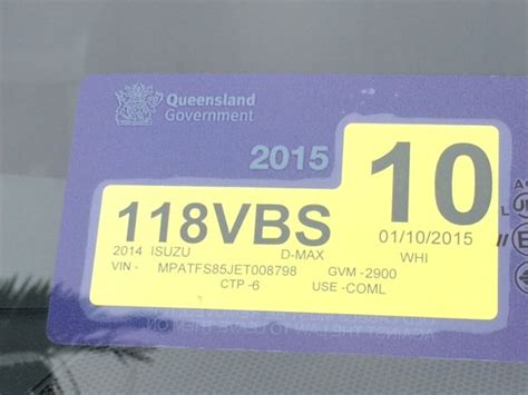 Removal Of Expired Registration Stickers Maryborough