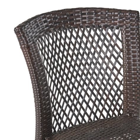 Catskills Outdoor 3 Piece Multibrown Wicker Stacking Chair Chat Set