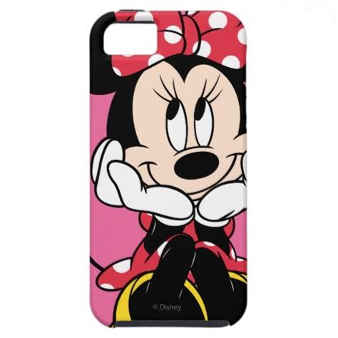 Red Minnie Head In Hands Case Mate Iphone Case Disney