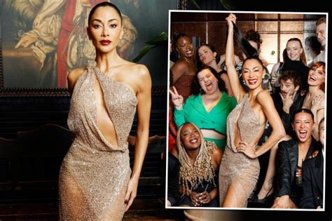 Nicole Scherzinger 45 Flashes The Flesh In Bejewelled Gown As She Parties With The Cast Of