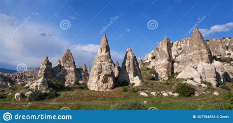 Unique Geological Formations In Cappadocia Central Anatolia Turkey