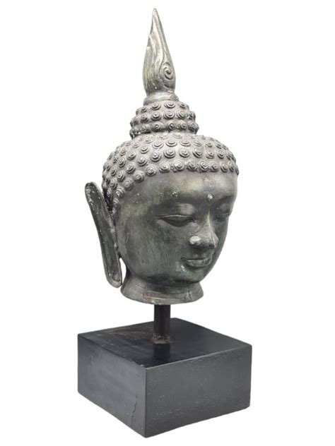 Large Buddha Head Bronze Wood Bali Indonesia Catawiki