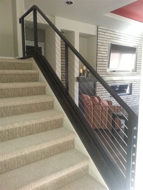 Cable Railing System Modern Staircase Boise By Patrick Millwork