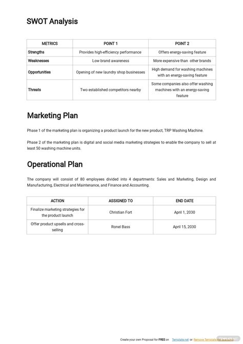 Product Business Plan Template Freebies Vrogue