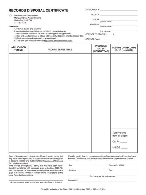 Certificate Of Disposal Template Fill Out And Sign Online Dochub