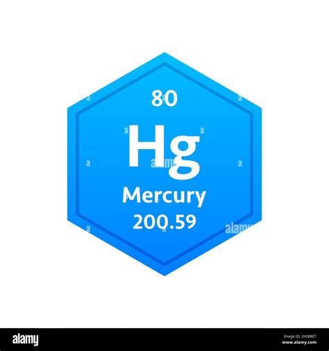 Símbolo De Mercurio Elemento Químico De La Tabla Periódica