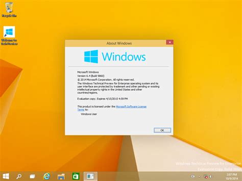 Windows 10 Technical Preview For Enterprise X86x64 Build 9860