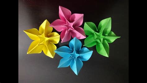 Diy Simple Origami Paper Flowers Easy Wall Home