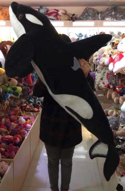 Full Size Orca Killer Whale Soft Stuffed Plush Toy Gage Beasley
