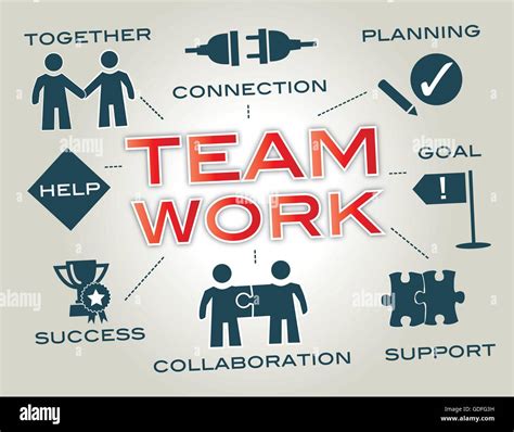 Teamwork Infographic With Keywords And Icons Stock Vector Image And Art