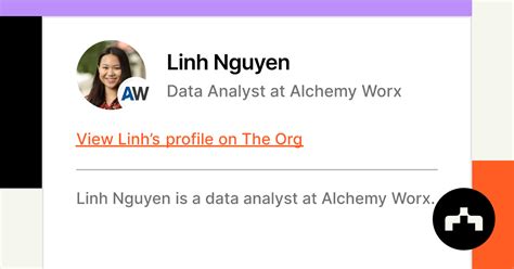 Linh Nguyen Data Analyst At Alchemy Worx The Org