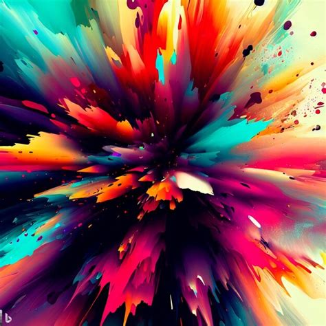 Premium Ai Image Abstract Art With Vivid Colors Explosion