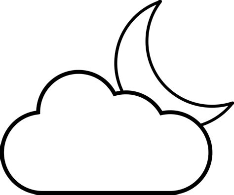 Crescent Moon Behind A Cloud Svg Png Icon Free Download 5854