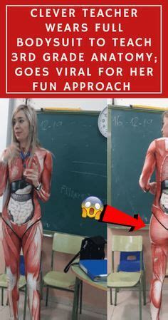 Clever Teacher Wears Full Bodysuit To Teach 3rd Grade Anatomy Goes