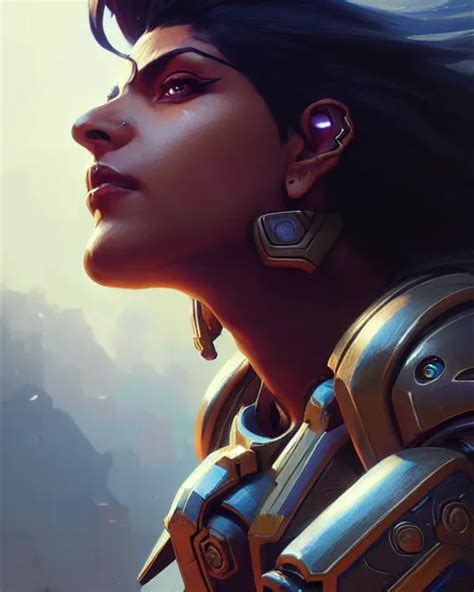 Pharah From Overwatch Character Portrait Portrait Stable Diffusion