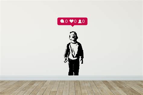 Iheart Nobody Likes Me Wall Sticker Banksy Wall Stickers 40 Colours