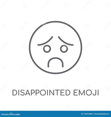 Disappointed Emoji Face Crying Vector Cartoon Smiley Sad Emoticon