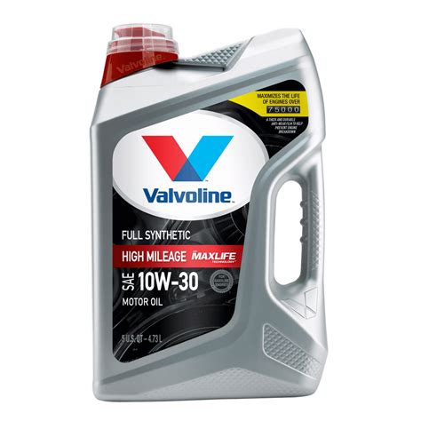 Valvoline Full Synthetic High Mileage With Maxlife Technology Sae 10w