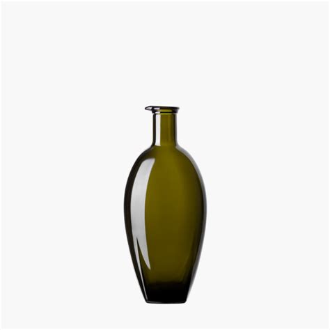 750ml Antique Green Glass Bottle With Olive Oil Dorica Antique Green