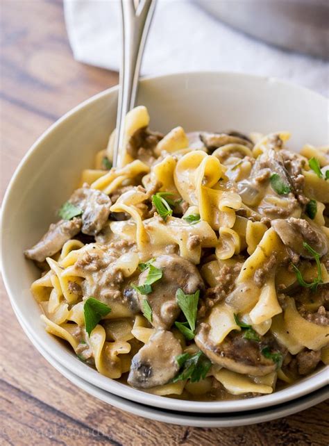 These 25 great ground beef recipes are one of our favorite answers to what's for dinner, because chances are you have a pound of ground beef socked. One Skillet Ground Beef Stroganoff - I Wash... You Dry