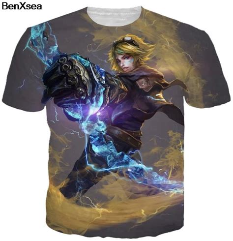 2018 New Legends Ezreal T Shirt 3d Gaming Cool Powerful Print Design S