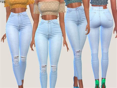 The Sims Resource Serenity Denim Jeans In Versions By Pinkzombiecupcakes Sims Downloads