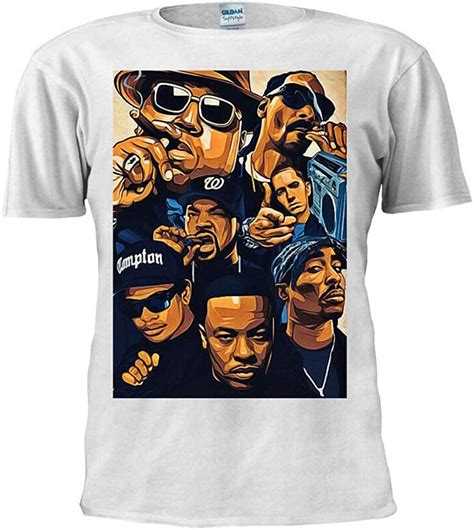 Ecn Hip Hop Legends All Together T Shirt Tee Men Top White L Amazonit