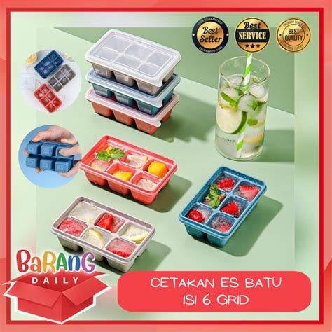 Jual Cetakan Es Batu Silikon Isi Cube Dengan Tutup Ice Cube Mold