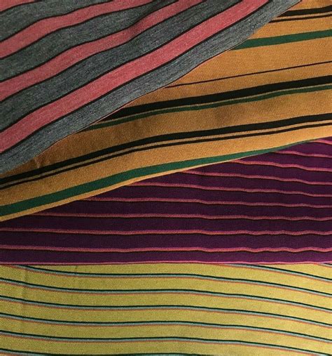 Striped Viscose Nylon Fabric 55 Wide Sold By The Metre Etsy
