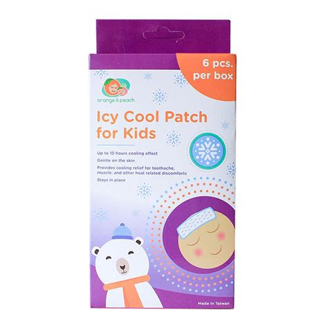 Orange And Peach Icy Cool Patch For Kids 6 Patches Per Box Babymama