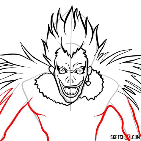 How To Draw Ryuk Death Note Sketchok Easy Drawing Guides