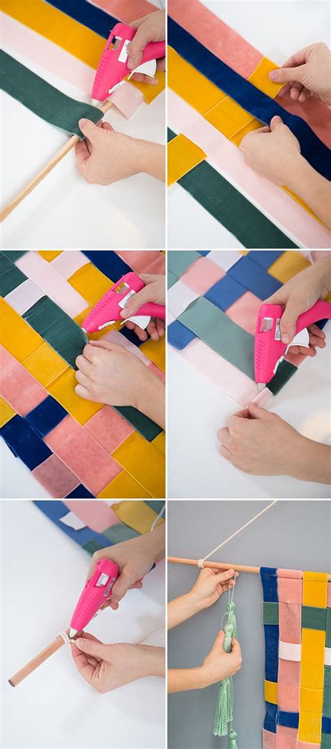 Every flower hanging is so beautiful that it seems like it is really a difficult craft and should try something easy but in contrast, each paper flower is just some paper folding and pasting and i believe. 2017_10_03_Velvet-Ribbon-Wall-Hanging-DIY-8-grid-blog ...