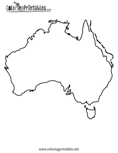 Australia Printable Map 3x5 Australia Map Blank Full Page