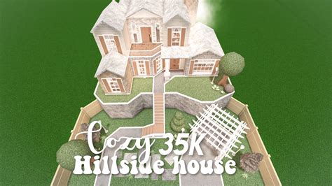 35k Cozy Hillside House Bloxburg Speedbuild Youtube