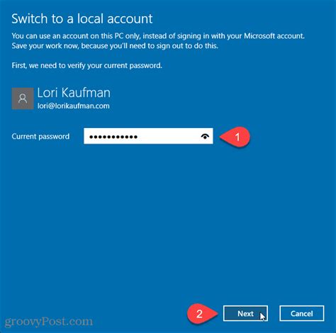Create A Local Windows 10 Account