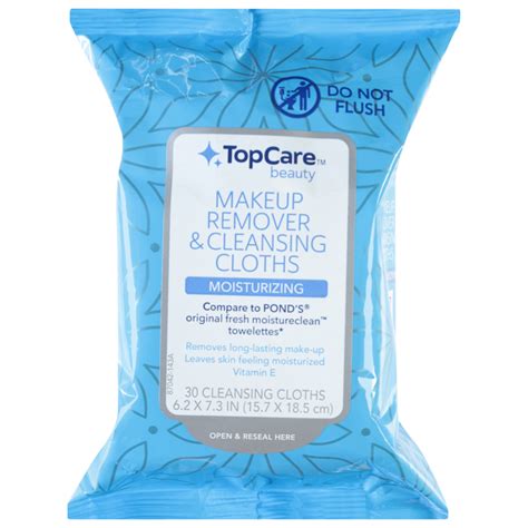 Topcare Beauty Moisturizing Makeup Remover And Cleansing Cloths 30 Ea