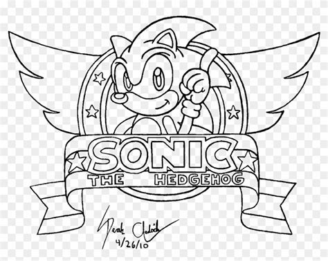 Sonic Logo Line Art Dibujos De Sonic Para Colorear Hd Png Download