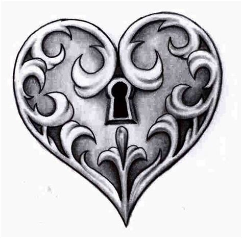 Lock And Key Drawing Easy Heart Touching Quote Heart And Key Tattoo
