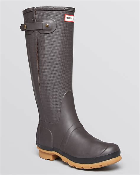 Hunter Rain Boots Original Slim Zip Textured Bloomingdales