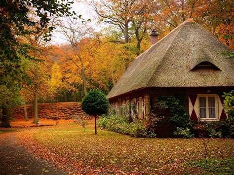 Cosy Home Autumn House Nature Wallpapers 1920x1440 Download