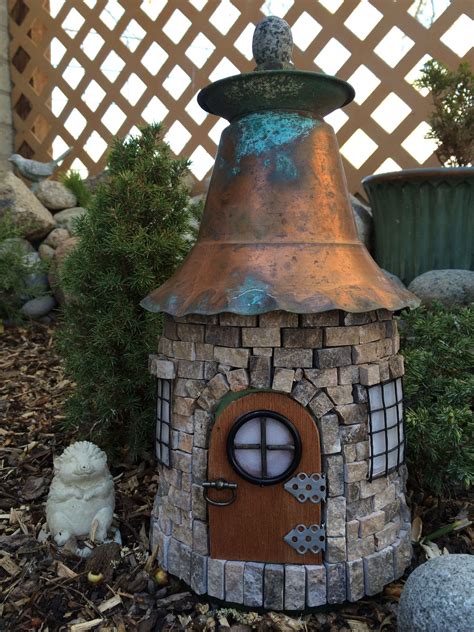 My DIY stone fairy house or "gnome home" made with individual stones