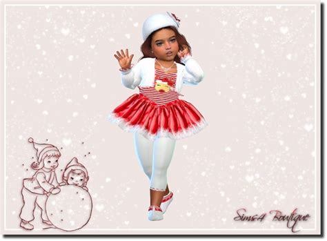 Christmas Set For Toddler Girls Ts4 At Sims4 Boutique Sims 4 Updates