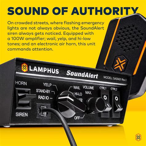 Soundalert 100w Emergency Police Siren Amplifier 2 X 16a Switch