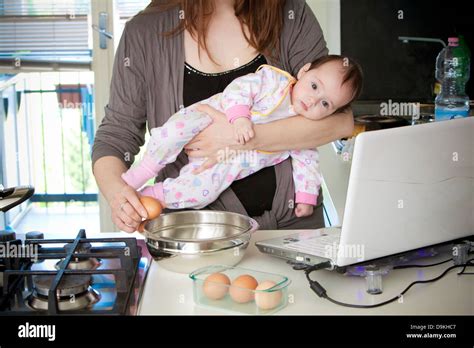 Mother Multitasking Stock Photo Alamy