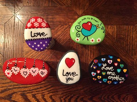 Heart Valentine Love Paintedrocks Painted Rocks Rock Painting